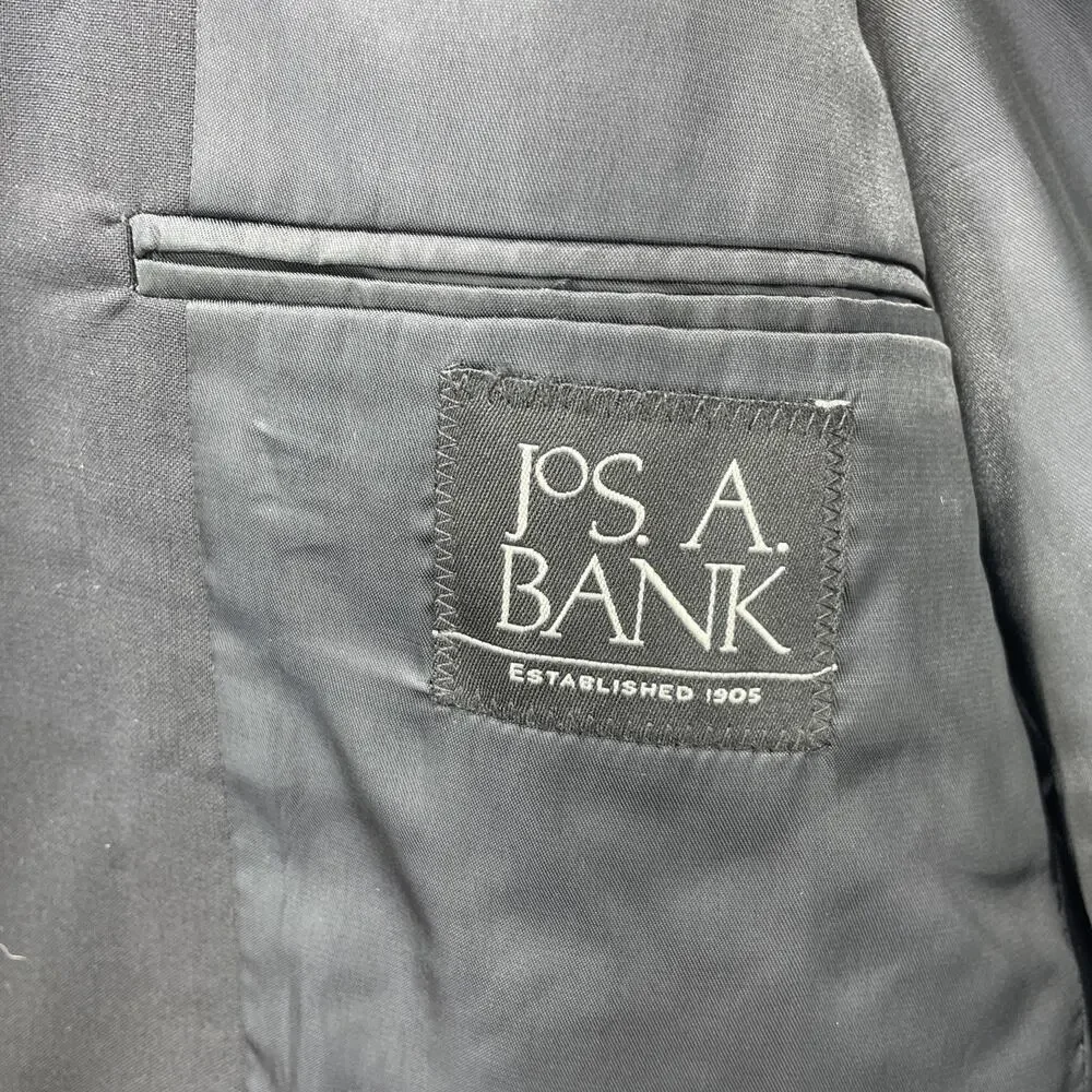 NWT Jos A Bank Mens 43R Navy Exec Collection Superfine Wool Blazer Suit Jacket